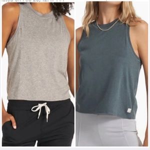 Pair of Vuori Energy Top tanks, size M, Heather Grey and Stone Heather c…